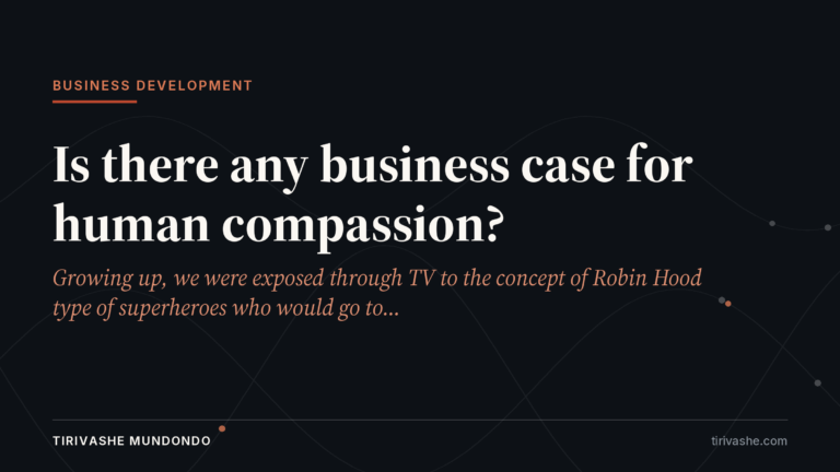 Is there any business case for human compassion?