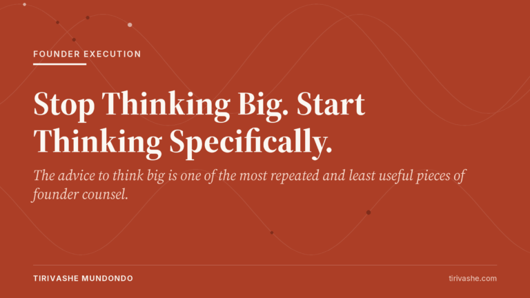 Stop Thinking Big. Start Thinking Specifically.