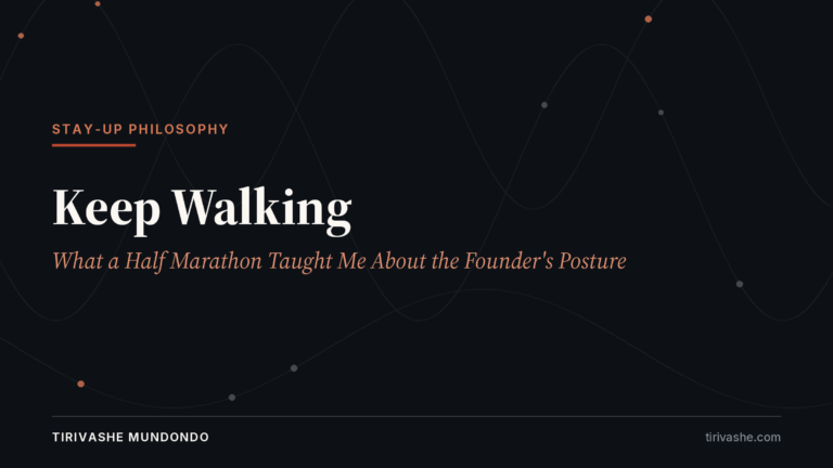 Keep Walking: What a Half Marathon Taught Me About the Founder’s Posture