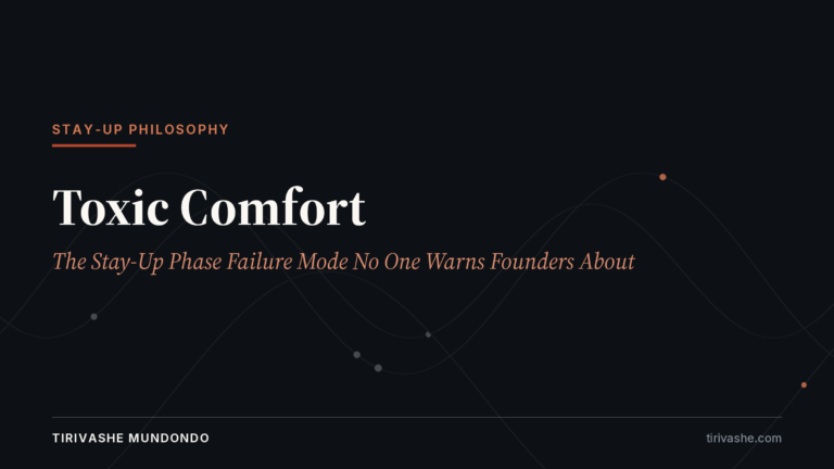 Toxic Comfort: The Stay-Up Phase Failure Mode No One Warns Founders About