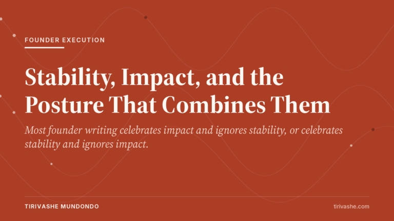 Stability, Impact, and the Posture That Combines Them