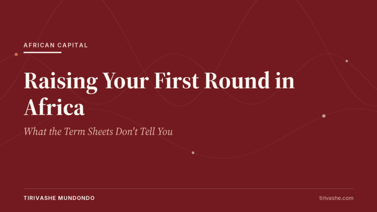 Raising Your First Round in Africa: What the Term Sheets Don’t Tell You