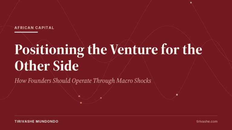 Positioning the Venture for the Other Side: How Founders Should Operate Through Macro Shocks