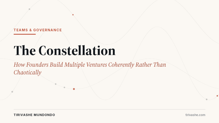The Constellation: How Founders Build Multiple Ventures Coherently Rather Than Chaotically