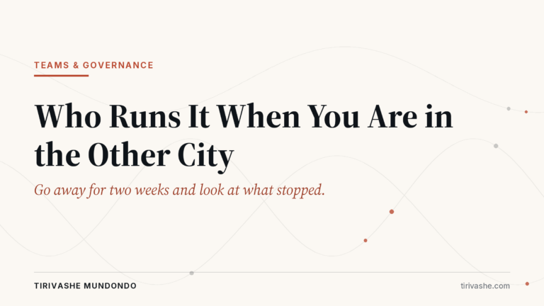 Who Runs It When You Are in the Other City