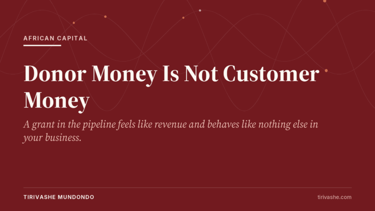 Donor Money Is Not Customer Money